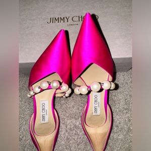 Beautiful Jimmy Choo Aurelia fushia pink heels. Looks almost new